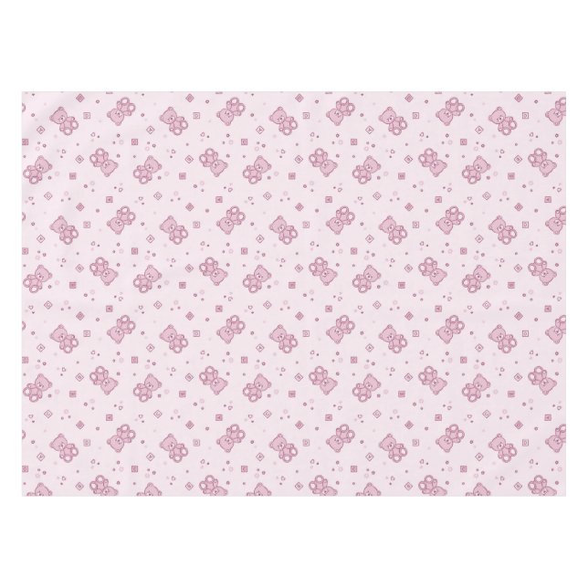 Mantel Rosa del fondo de los osos de peluche (Frente (Horizontal))