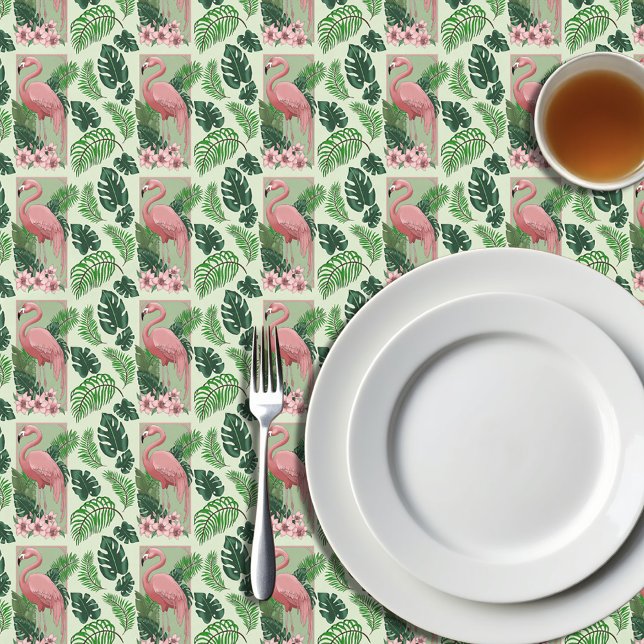 Mantel Rosa Flamingo Green Leaves Lily (Subido por el creador)