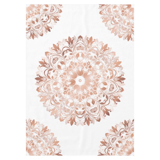 Mantel Rosa Gold Floral Mandala (Anverso)
