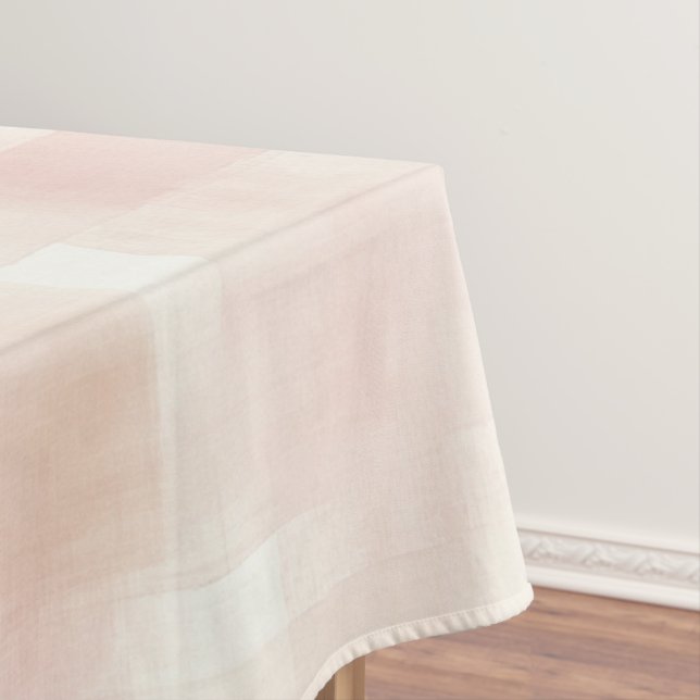 Mantel Rosa Melocotón Bonito Cuadros Crema (In Situ)