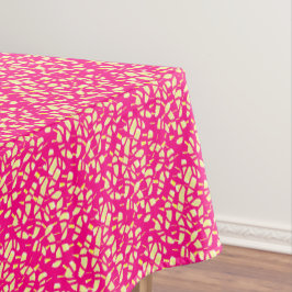 Mantel Rosa profundo con pequeños patrones de limón y cre
