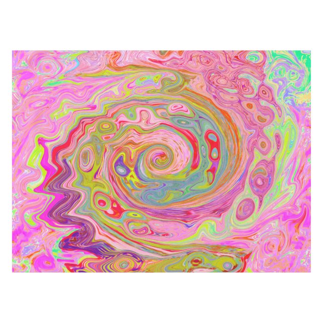 Mantel Rosa retro, amarillo y magenta Resumen de arte gro (Frente (Horizontal))