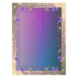 Mantel Rosa romántico ornato mariposa Cumpleaños Tablloto