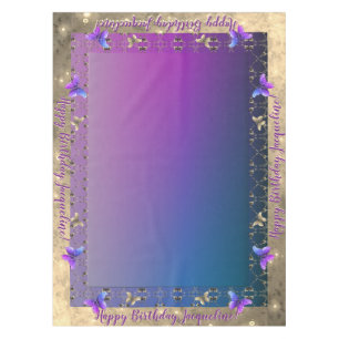 Mantel Rosa romántico ornato mariposa Cumpleaños Tablloto