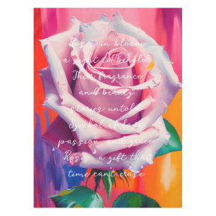 Mantel Rosa Rosa Atrevida en Flor Poema Bohemio Artístico