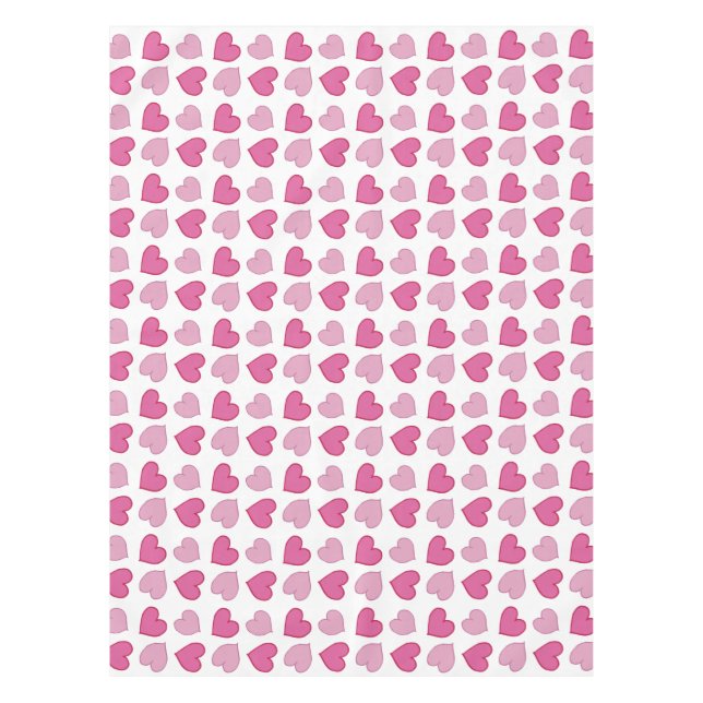 Mantel rosado elegante lamentable de los corazones (Anverso)