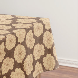 Mantel Rosas barrocos de nogal marrón - sin costuras.