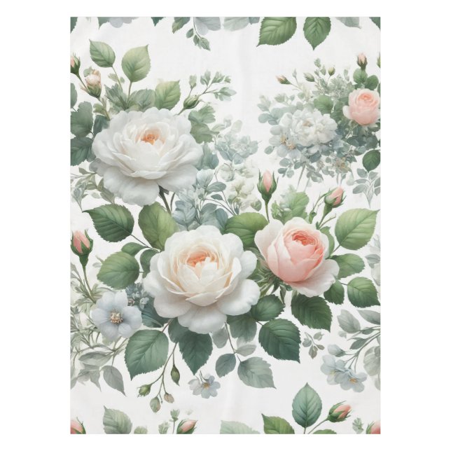 Mantel Rosas blancas (Anverso)
