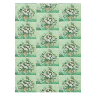 Mantel Rosas Blancas de Van Gogh - Arte Floral Vintage Mi
