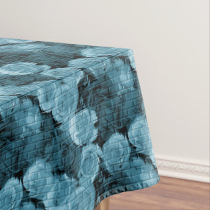 Mantel ROSAS BRICK 1, LT. TABLECLOTH DE ALGODÓN AZUL-52x7