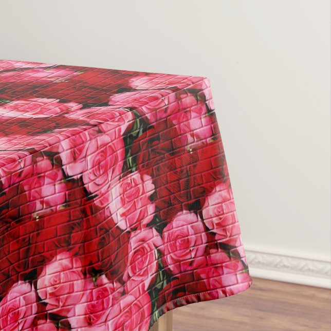 Mantel ROSAS BRICK, TABLECLOTH DE ALGODÓN PINK-RED-52x70 (In Situ)