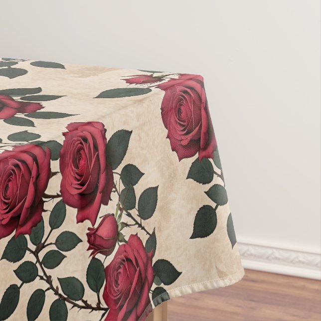 Mantel Rosas Carmesí Vintage (In Situ)