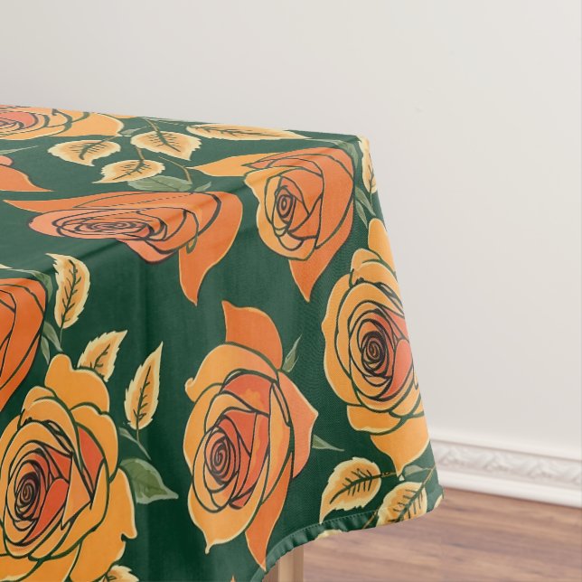 Mantel Rosas en varios tonos de naranja y amarillo (In Situ)