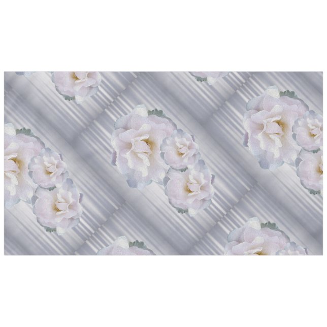 Mantel Rosas grises rosados (Frente (Horizontal))