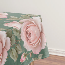 Mantel Rosas Inglesas Clásicas en Rosa Rubor 