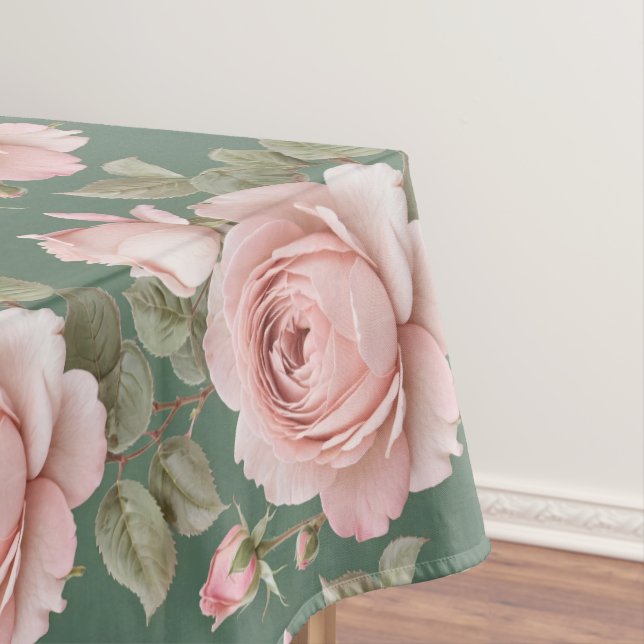 Mantel Rosas Inglesas Clásicas en Rosa Rubor  (In Situ)