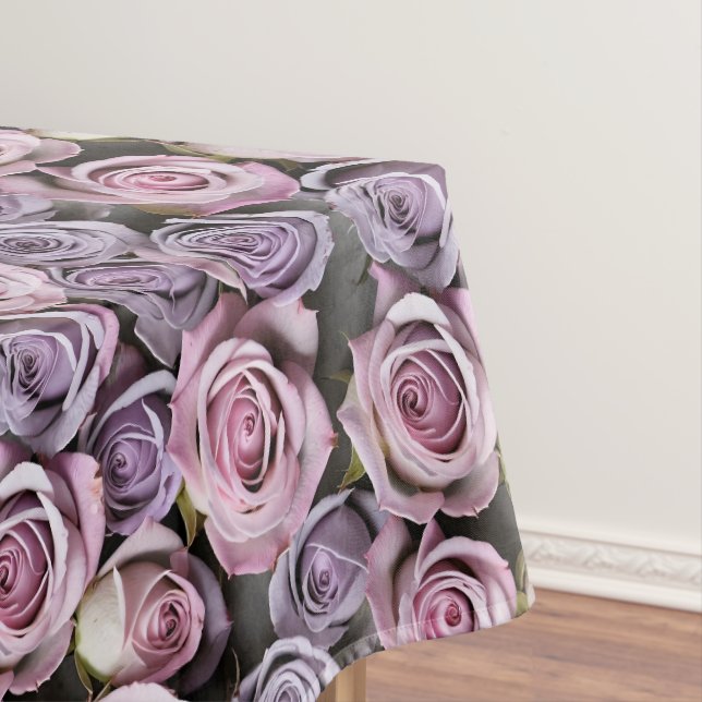 Mantel Rosas Lavanda Con Lila Suave Y Rosa (In Situ)