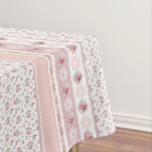 Mantel Rosas rosadas vintage rústicas granja francesa