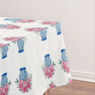 Mantel Rosas Rosas Blue Ginger Jars Jar Tablecloth