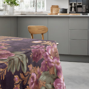 Mantel Rosas victorianos elegantes de encaje morado