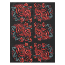 Mantel Roses rojos en negro asombroso Fiesta de arte