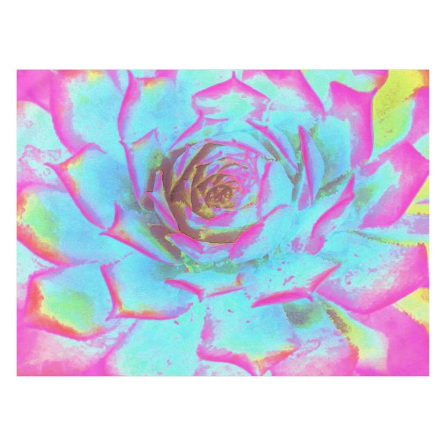 Mantel Rosette de sedición azul y rosa caliente (Frente (Horizontal))