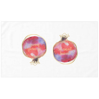 Mantel Rosh Hashanah Pomegranates Shanah Tovah White