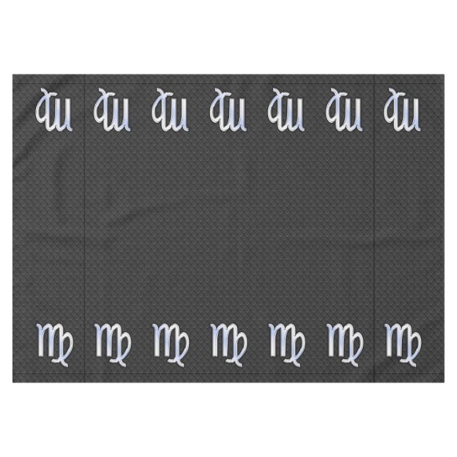 Mantel Rótulo cromado como Virgo Zodiac sobre piel de ser (Frente (Horizontal))