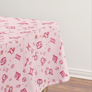 Mantel Rótulo de símbolo Zodiac Astrología Rosa