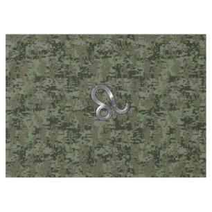 Mantel Rótulo Leo Zodiac en camo digital verde oliva