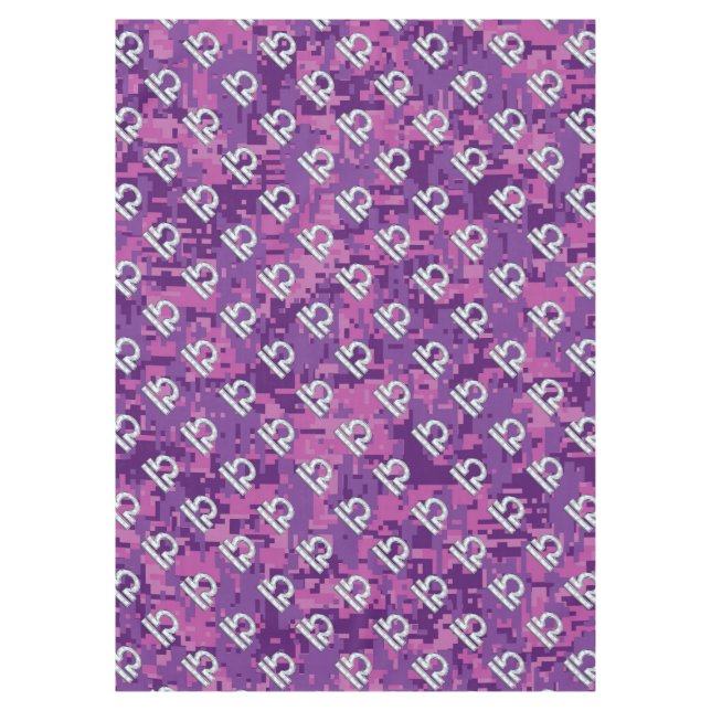 Mantel Rótulo Libra Zodiac en camo digital rosado (Anverso)