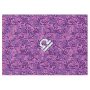 Mantel Rótulo Libra Zodiac en camo digital rosado