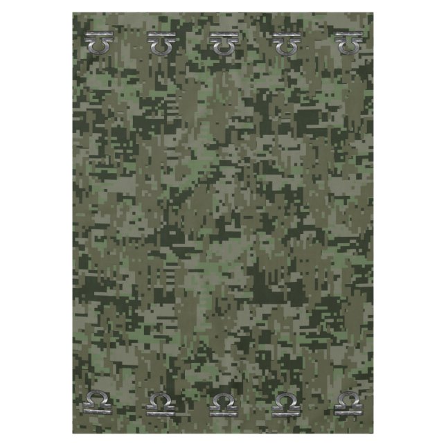 Mantel Rótulo Libra Zodiac sobre el camo digital verde ol (Anverso)