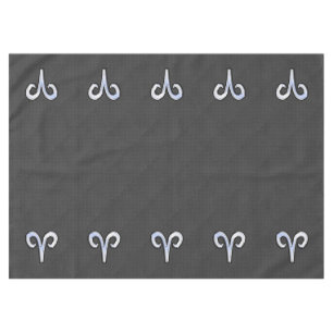 Mantel Rótulo moderno de Aries sobre la impresión de fibr