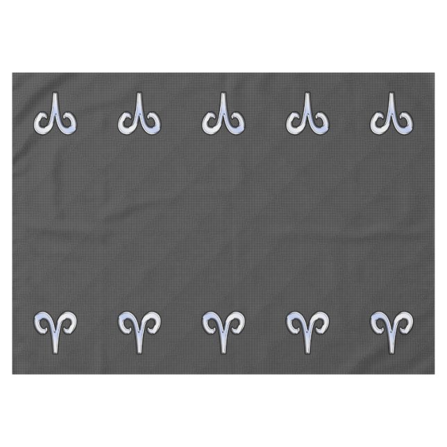 Mantel Rótulo moderno de Aries sobre la impresión de fibr (Frente (Horizontal))