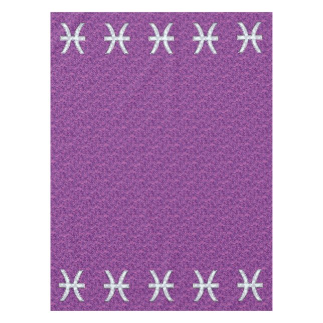 Mantel Rótulo Pisces Zodiac en camo digital rosado (Anverso)