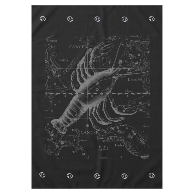 Mantel Rótulo Zodiac cromado de cáncer de estilo en Hevel (Anverso)