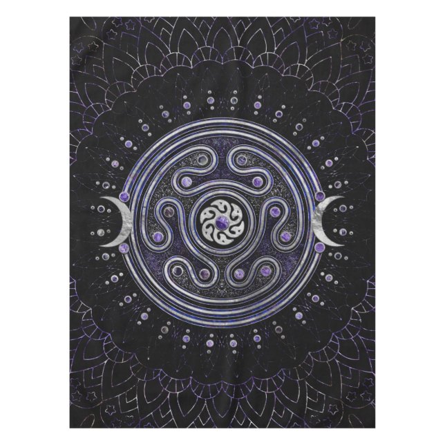 Mantel Rueda de Hecate con Ametist y Plata (Anverso)