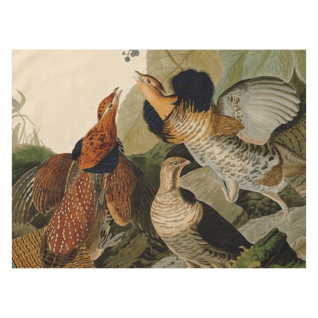 Mantel Ruffed Grouse Audubon Game Bird (Frente (Horizontal))
