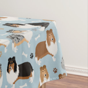 Mantel Rugosas hojas de collie y huesos