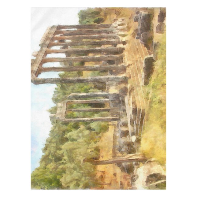 Mantel Ruinas caídas de Europa, acuarela turca (Anverso)