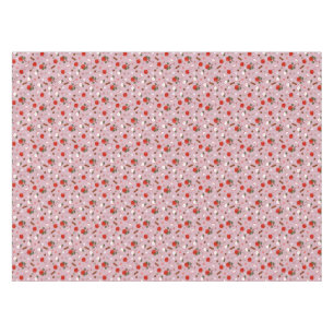 Mantel Rustic Apple & Cinnamon Pattern. Pink Cozy Kitchen