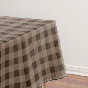 Mantel Rustic Brown Gingham Cabin Lodge Fall Tablecloth