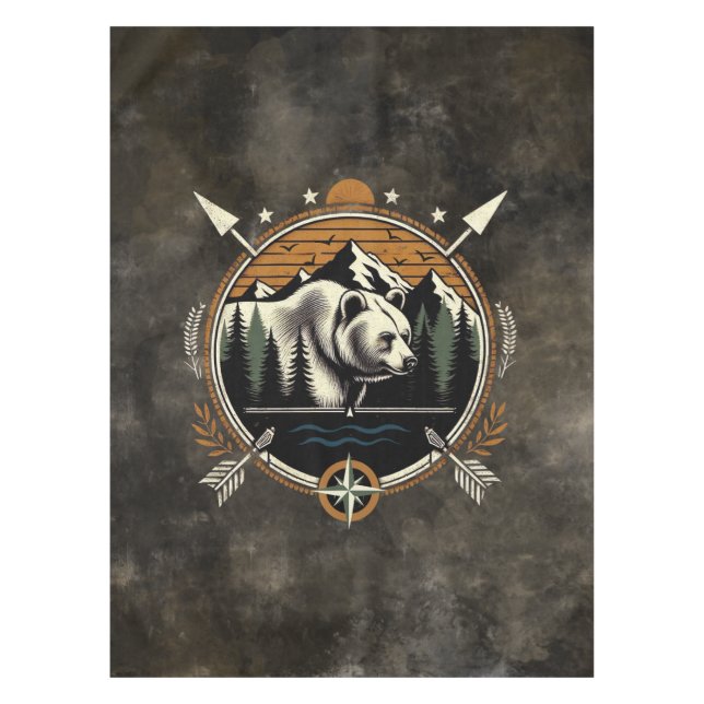 Mantel Rustic, vintage outdoorsman bear mountain (Anverso)
