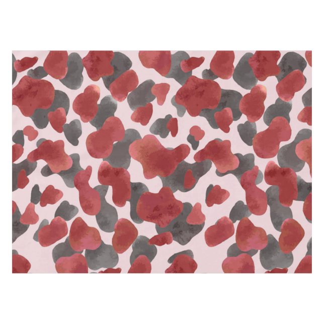 Mantel Rustic Watercolor Winter Animal Print (Frente (Horizontal))