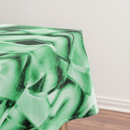 Mantel Rústico o no, verde blanco raro corte entrelazado