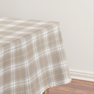 Mantel Rústico patrón de plaid taartán rosado rosado r