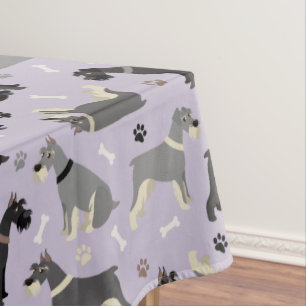 Mantel Rutas Schnauzer y huesos