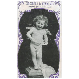 Mantel Sad Cherub Angel Print