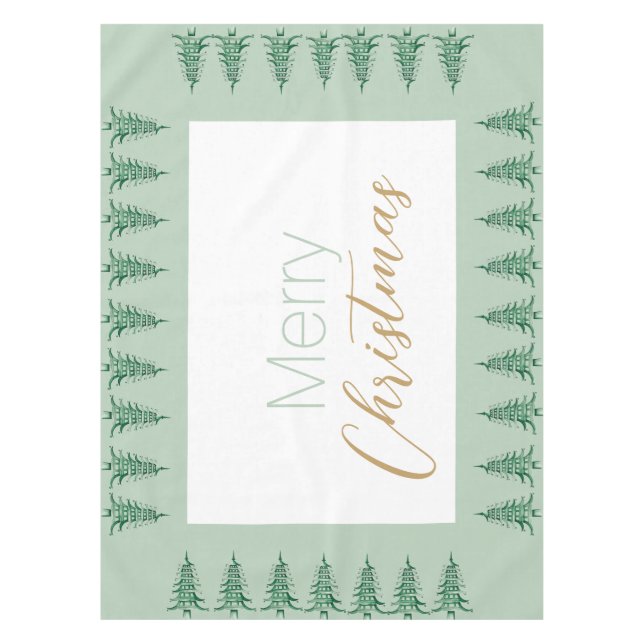 Mantel Sage green Pagoda Christmas Tree Tablecloth (Anverso)